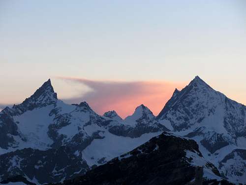 Weisshorn and Zinalrothorn