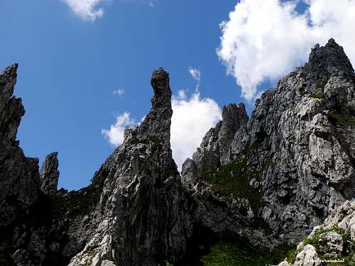 Strange rocky shape in the heart of Grignetta