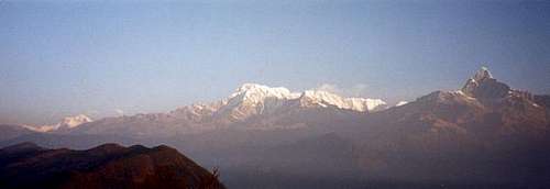 Panorama of Annapurna on the...