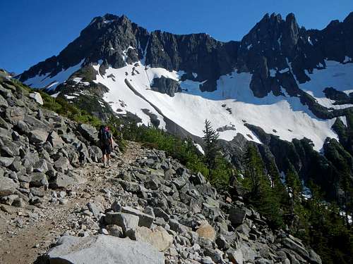 Hiking up to Cascade Pass