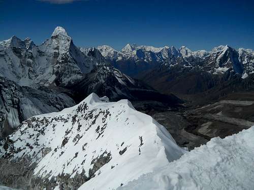 View of Ama Dablam from the summit of Island Peak