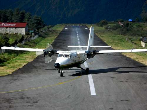 Landing in Lukla