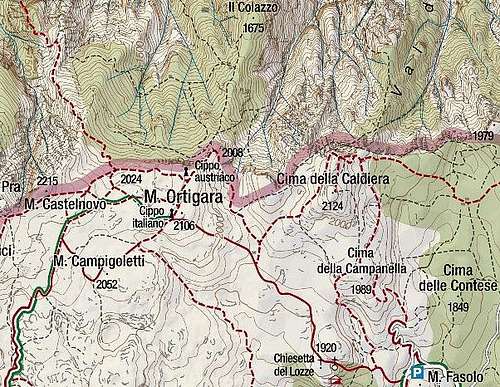 Monte Ortigara map