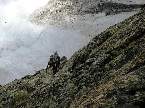 Hermann and Jeroen descending the Wilde Leck