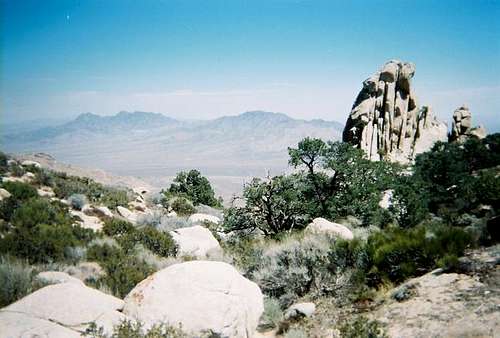 A rock formation near the top...