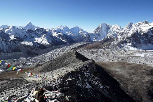 Looking opposite direction - lower section of Khumbu Glacier