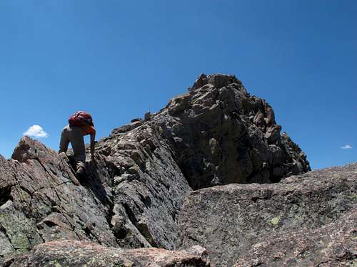 Ascending the Peak S ridge