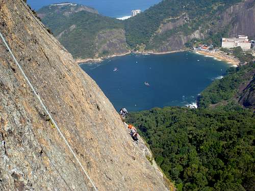 Climbing on Sugarloaf, Rio de Janeiro