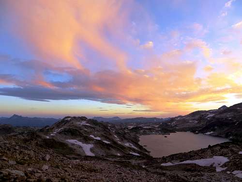 Upper Aero Lake at Sunset