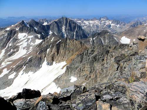 View back to Villard and Glacier from West Granite's summit