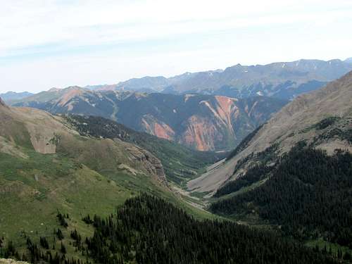 The red slopes of Anvil Mountain