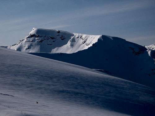 Maritind from Fagerfjell's skiers summit.
