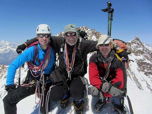 Al, Mark and Rob on the Zumsteinspitze (4563m)