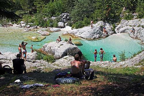 Soca pools near Klinar camp