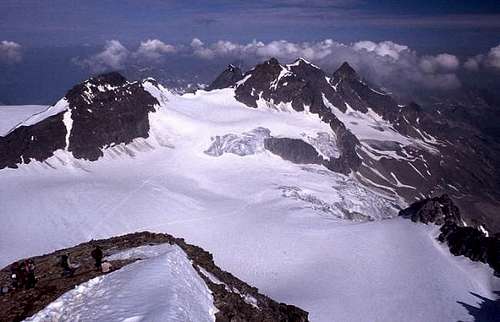View from the top of Piz...