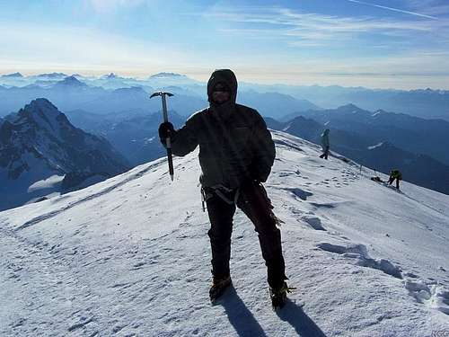 Mark on top of Mont Blanc