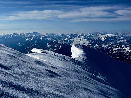 Summit view from Mont Blanc de Courmayeur