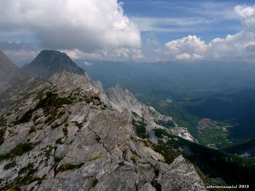 The summit ridge in summertime