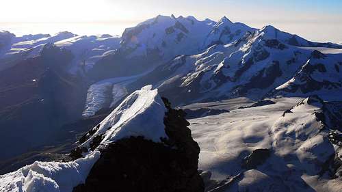 summit view towards Monte Rosa