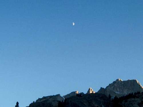 Moon over Matterhorn Peak