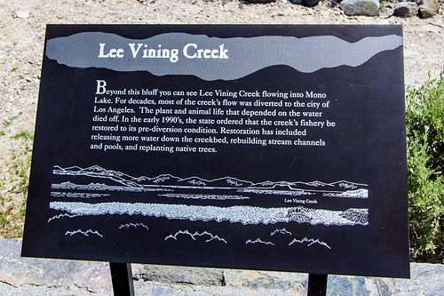 Lee Vining Creek sign
