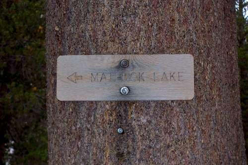 Mattlock Lake sign...
