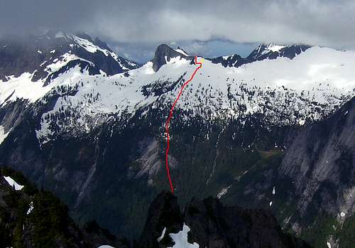First half of Mount Bullon approach as seen from Jumbo Mountain