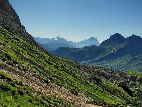 Monte Pelmo and Antenlao dominant in that part of Dolomites