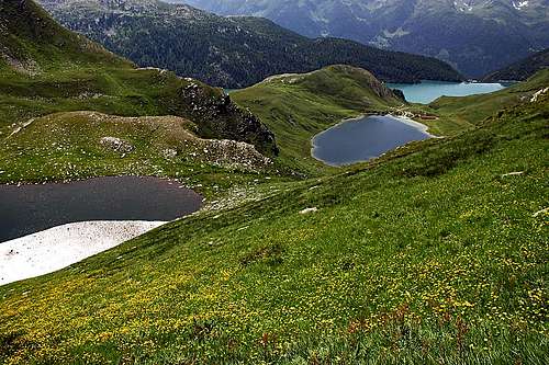 Val Piora lakes from below Taneda