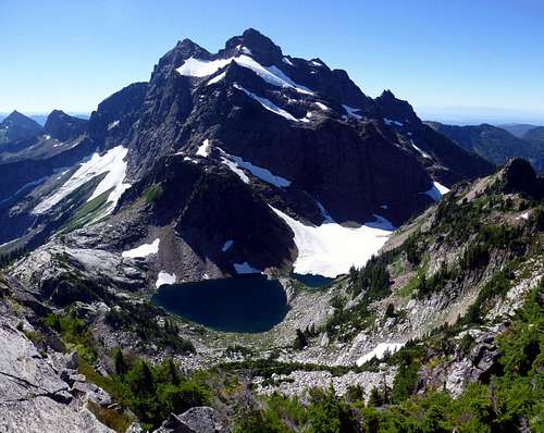 Three Fingers and Craig Lakes from Salish Peak