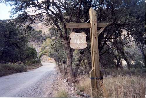 The Forest Service sign on...