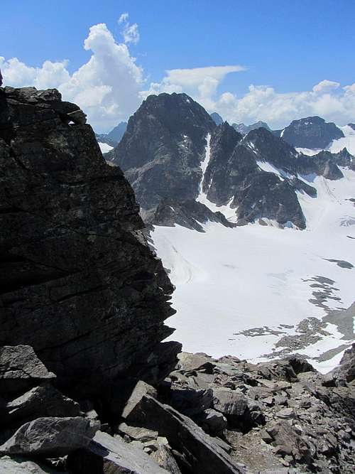 Piz Buin from the east, seen from high on the Dreiländerspitze