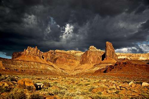 Angry skies