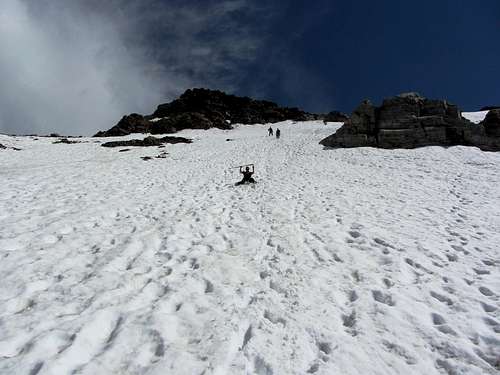 A fast descent on the Vermunt Glacier