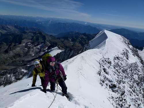 Weissmies summit ridge