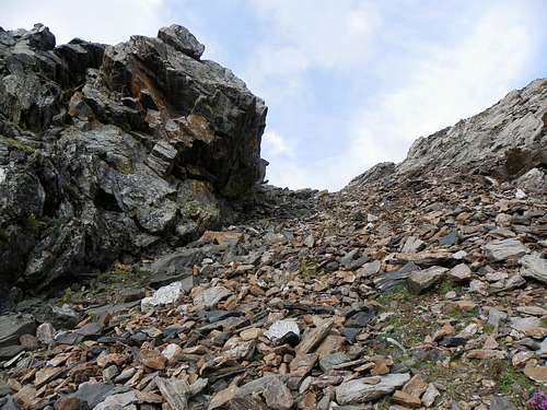 Gully on the backside of the Y couloir (south side of northwest ridge) Pic 2