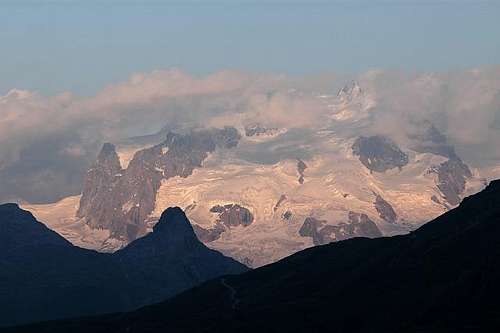 Monte Rosa group from west.
...