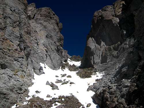 The black gully on Teakettle