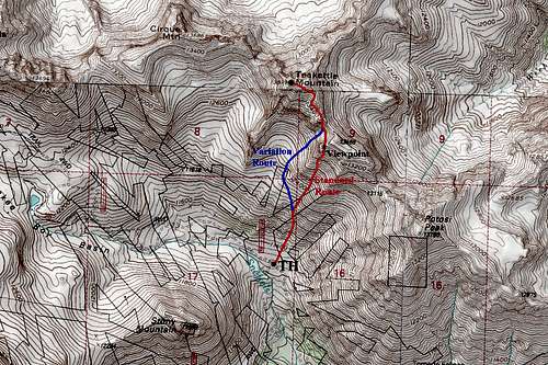 Teakettle Mountain Topo Map