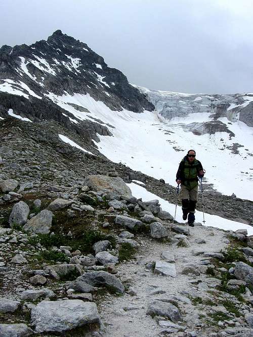 Paul against the backdrop of the Ochsental Glacier