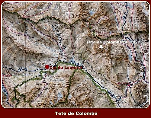 Tête de Colombe map