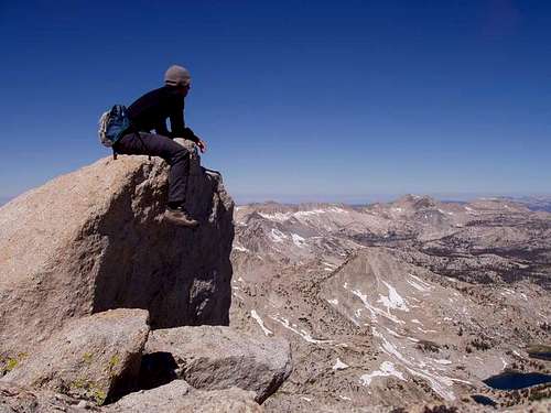 Sitting atop the summit block...