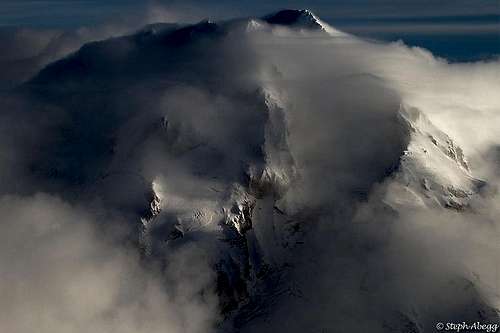 Glacier Peak Enshrouded in Clouds