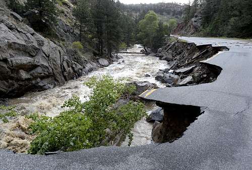 Lefthand Canyon Road Flood Damage