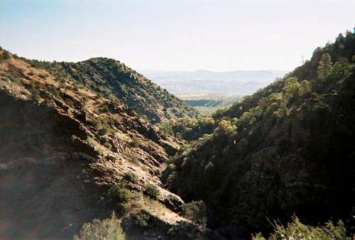 Looking down Barnhardt Canyon.
