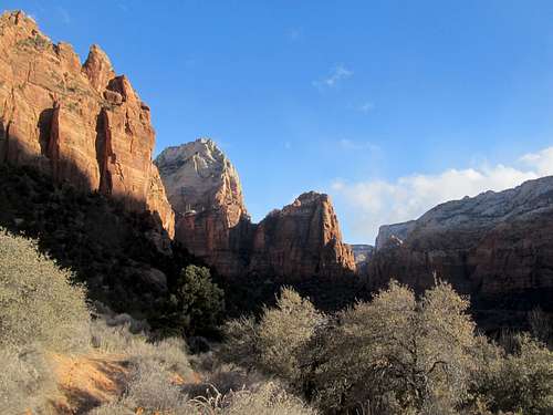 looking into Zion Canyon