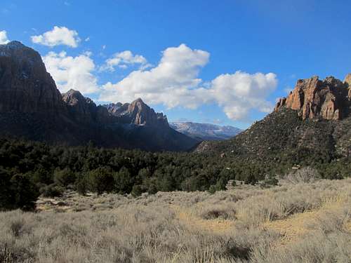 south out of Zion Canyon