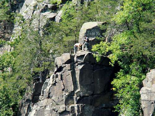 Rock Climbers at Interstate Park
