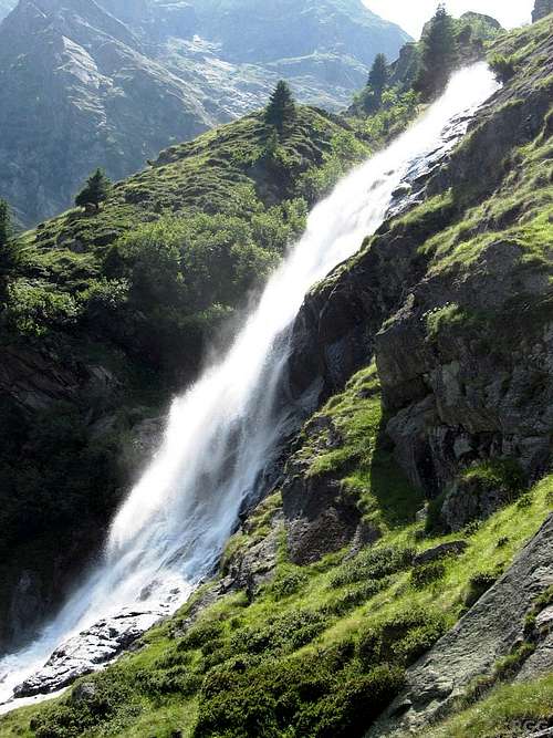 Waterfall in the Zieltal valley