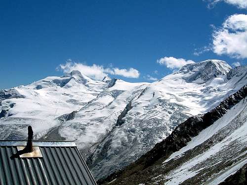 Allalinhorn and Alphubel from Mischabel Hut